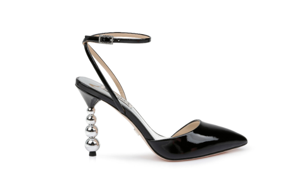 Badgley Mischka Shoes Women's Size 6 Patent Leather Indie II Pearl Heel Elegant